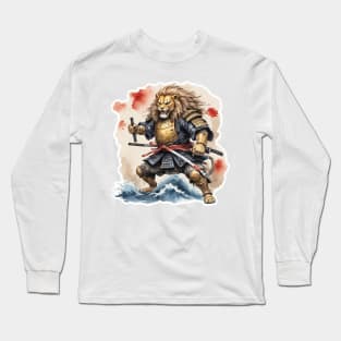 Lion samurai style Long Sleeve T-Shirt